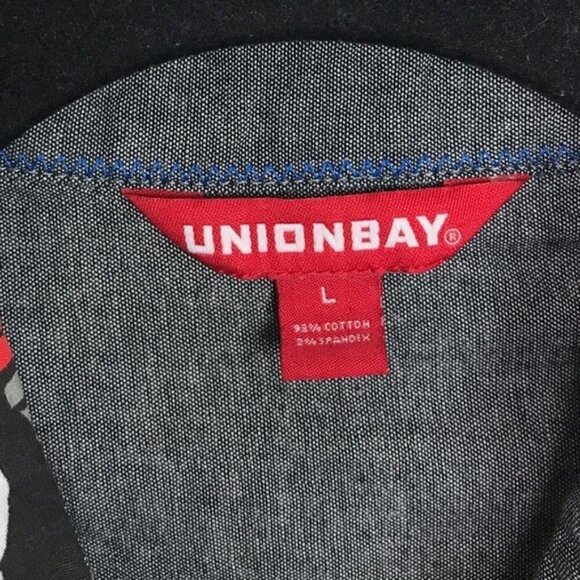 Union Bay Black Printed Short Sleeve Shirt - Picture 7 of 11